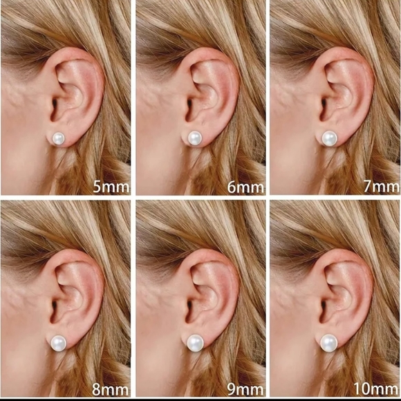 One Pair Of Pearl Earrings Sterling silver - Picture 5 of 6